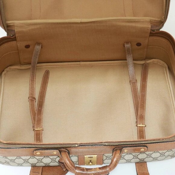 GUCCI GG Supreme Boston Bag PVC Beige Auth mr177 - Picture 12 of 16